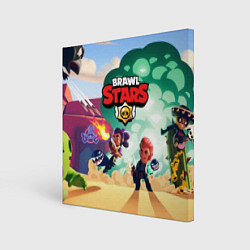 Холст квадратный Brawl Stars, цвет: 3D-принт