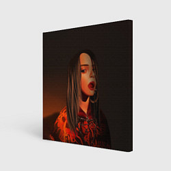 Холст квадратный Billie Eilish: Red Head, цвет: 3D-принт