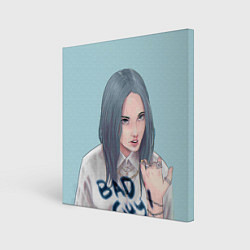 Холст квадратный Billie Eilish: Bad Guy, цвет: 3D-принт