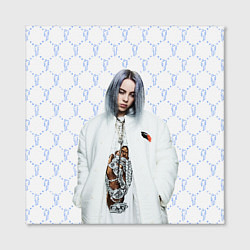 Холст квадратный BILLIE EILISH: White Fashion, цвет: 3D-принт — фото 2