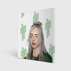 Холст квадратный Billie Eilish, цвет: 3D-принт