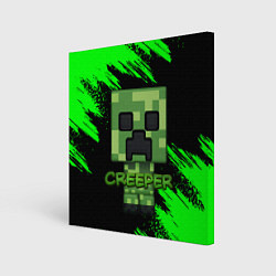 Холст квадратный MINECRAFT CREEPER, цвет: 3D-принт