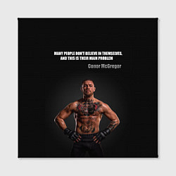 Холст квадратный Conor McGregor: Motivation, цвет: 3D-принт — фото 2