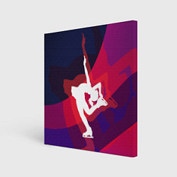 Холст квадратный Фигурное катание, цвет: 3D-принт