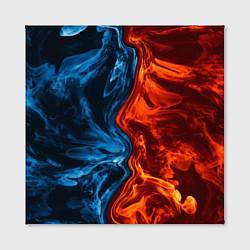 Холст квадратный Огонь и вода, цвет: 3D-принт — фото 2