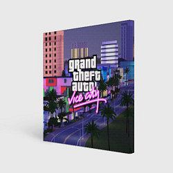 Холст квадратный Grand Theft Auto Vice City, цвет: 3D-принт