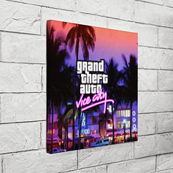 Холст квадратный Grand Theft Auto Vice City, цвет: 3D-принт — фото 2