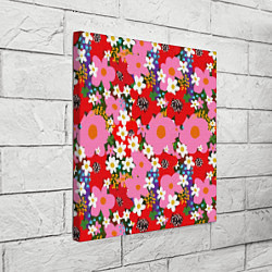 Холст квадратный Flowers, цвет: 3D-принт — фото 2