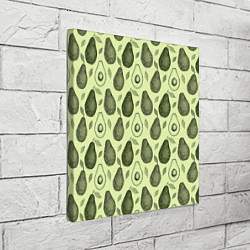 Холст квадратный Авокадо паттерн, цвет: 3D-принт — фото 2