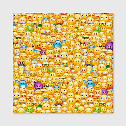 Холст квадратный Смайлики Emoji, цвет: 3D-принт — фото 2