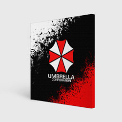 Холст квадратный RESIDENT EVIL UMBRELLA, цвет: 3D-принт