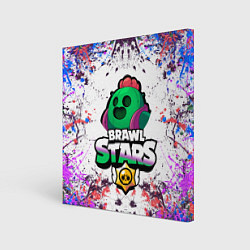 Холст квадратный Brawl Stars Spike, цвет: 3D-принт