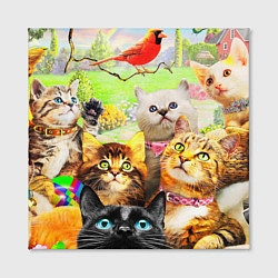 Холст квадратный КОТЫ, цвет: 3D-принт — фото 2