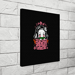 Холст квадратный KIMETSU NO YAIBA NEZUKO, цвет: 3D-принт — фото 2