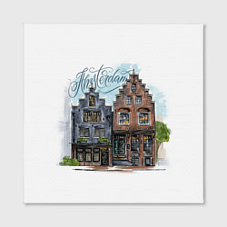 Холст квадратный Амстердам, цвет: 3D-принт — фото 2