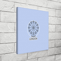 Холст квадратный Лондон London Eye, цвет: 3D-принт — фото 2