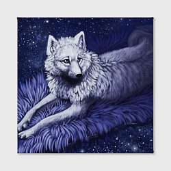 Холст квадратный Белый Волк, цвет: 3D-принт — фото 2