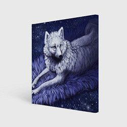 Холст квадратный Белый Волк, цвет: 3D-принт
