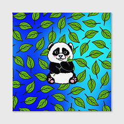 Холст квадратный Панда, цвет: 3D-принт — фото 2