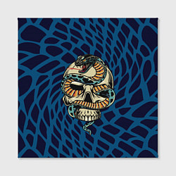Холст квадратный Snake&Skull, цвет: 3D-принт — фото 2