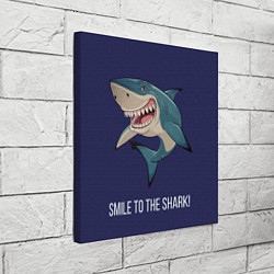 Холст квадратный Улыбнись акуле, цвет: 3D-принт — фото 2