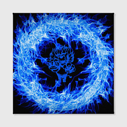 Холст квадратный Лев в синем пламени, цвет: 3D-принт — фото 2