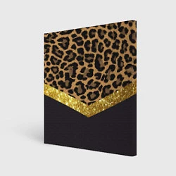 Холст квадратный Леопардовый принт, цвет: 3D-принт