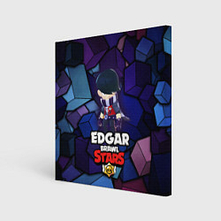 Холст квадратный BRAWL STARS EDGAR, цвет: 3D-принт