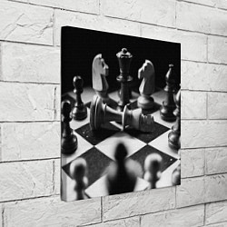 Холст квадратный Шахматы фигуры доска ход мат, цвет: 3D-принт — фото 2