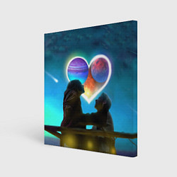 Холст квадратный Ваня Дмитриенко Венера-Юпитер, цвет: 3D-принт