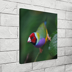 Холст квадратный Яркая птичка попугай, цвет: 3D-принт — фото 2