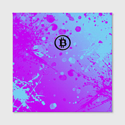 Холст квадратный Bitcoin, цвет: 3D-принт — фото 2
