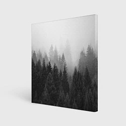 Холст квадратный Туманный лес, цвет: 3D-принт