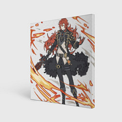 Холст квадратный Дилюк, цвет: 3D-принт