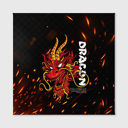 Холст квадратный Dragon Огненный дракон, цвет: 3D-принт — фото 2