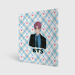 Холст квадратный BTS anime style, цвет: 3D-принт