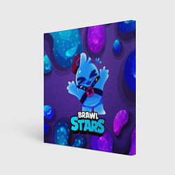 Холст квадратный Сквик Squeak Brawl Stars, цвет: 3D-принт