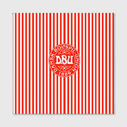 Холст квадратный Сборная Дании, цвет: 3D-принт — фото 2
