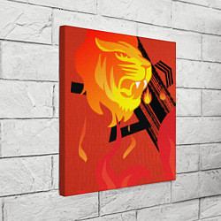 Холст квадратный Огненный лев, цвет: 3D-принт — фото 2