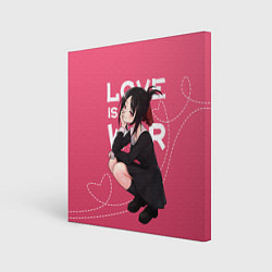 Холст квадратный Love is war, цвет: 3D-принт