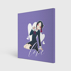 Холст квадратный Love Kaguya Shinomiya, цвет: 3D-принт