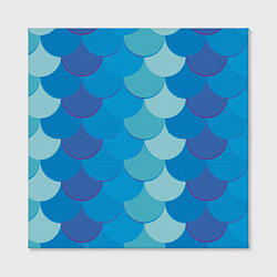 Холст квадратный Синяя чешуя рыбы, цвет: 3D-принт — фото 2