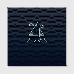Холст квадратный Парусная лодка, цвет: 3D-принт — фото 2
