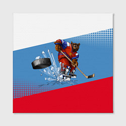 Холст квадратный Русский хоккей, цвет: 3D-принт — фото 2