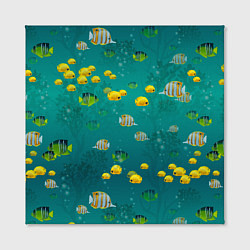 Холст квадратный Подводный мир Рыбки, цвет: 3D-принт — фото 2