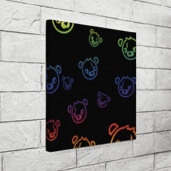 Холст квадратный Colorful Bear, цвет: 3D-принт — фото 2