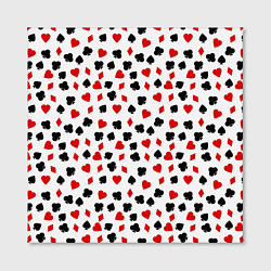 Холст квадратный Карточные Масти, цвет: 3D-принт — фото 2