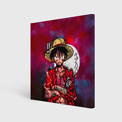 Холст квадратный Луффи One Piece Большой куш, цвет: 3D-принт