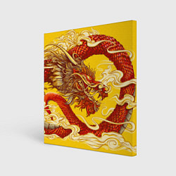 Холст квадратный Китайский Дракон, China Dragon, цвет: 3D-принт