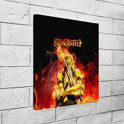 Холст квадратный Зоро в огне One Piece Большой куш, цвет: 3D-принт — фото 2